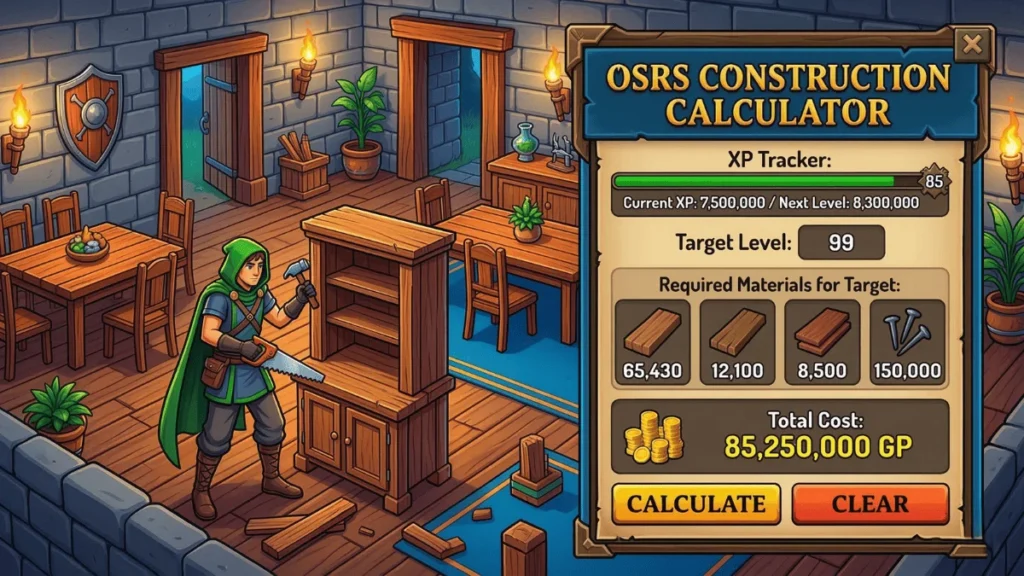 OSRS Construction Calculator